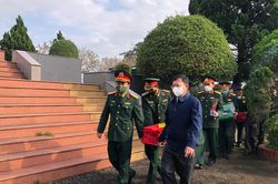 Gio Linh: Tổ chức lễ truy điệu và an táng 2 hài cốt liệt sĩ
