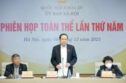 Phó Chủ tịch Thường trực Quốc hội Trần Thanh Mẫn dự Phiên họp toàn thể của Ủy ban Xã hội