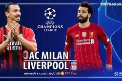 Soi kèo nhà cái AC Milan vs Liverpool. Nhận định bóng đá, dự đoán Cúp C1 (3h00, 8/12)