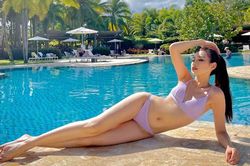 Đỗ Thị Hà diện bikini khoe chân dài 1m1, lọt vòng 2 'Thử thách đối đầu'