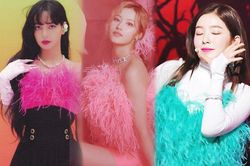 Cùng diện một mẫu thiết kế như chổi lông, Sana (Twice) kém sang hơn hẳn Lisa và Irene
