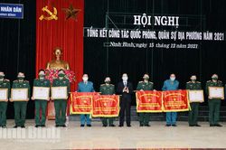 Tổng kết công tác quốc phòng, quân sự địa phương năm 2021