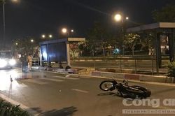 2 thanh niên nằm bất động trên đường ở TPHCM lúc rạng sáng, nghi bị TNGT
