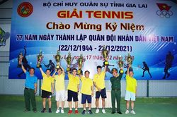 Gia Lai bế mạc Giải Tennis chào mừng Ngày thành lập Quân đội nhân dân Việt Nam