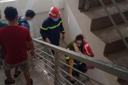 Cháy căn hộ chung cư Tecco, đu lan can giải cứu người dân mắc kẹt