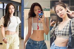 Jennie chuộng mặc áo crop top khoe eo thon khiến dân tình điên đảo