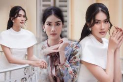Á hậu Phương Anh ghi 10 điểm thanh lịch khi hóa nàng thơ dịu dàng e ấp