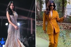 Năm mới, Hoa hậu Hoàn vũ 2021 Harnaaz Sandhu biểu diễn lại dáng catwalk lắc người đỉnh cao