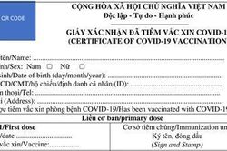 Giấy xác nhận tiêm vaccine COVID-19 mới có chỗ xác nhận cho 7 mũi tiêm