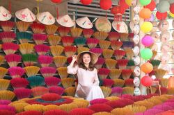 Ngắm 'rừng hương' khoe sắc tại làng hương hàng trăm năm tuổi ở Huế ngày giáp Tết