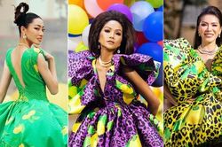 Lương Thùy Linh làm vedette bước ra từ quả thị, đọ trình catwalk với H'hen Niê và Minh Tú