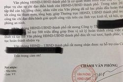 Văn phòng UBND TP Thuận An 'xin' doanh nghiệp 500 triệu đồng để… đón Tết