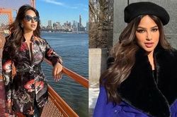 Hoa hậu hoàn vũ Harnaaz Sandhu catwalk cực đỉnh trên đường phố Mỹ sau 1 tháng đăng quang