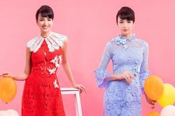 Hoa hậu Ngọc Diễm đẹp tựa nàng thơ với muôn kiểu áo dài đón Tết Nhâm Dần