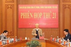 Tổng Bí thư Nguyễn Phú Trọng kết luận Phiên họp thứ 21