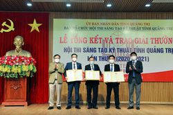 25 tác giả, nhóm tác giả đạt giải tại Hội thi sáng tạo kỹ thuật tỉnh Quảng Trị lần thứ IX