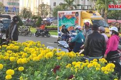Chợ hoa Đà Nẵng ngày cận Tết: giá tăng nhẹ, tấp nập bán mua