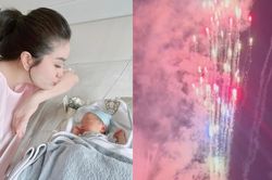 Gia đình một sao Việt chơi lớn, quyết định bắn pháo hoa để mừng nhóc tỳ ra đời