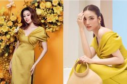 Lan Khuê, Khánh Vân đụng hàng áo dài trễ nải: Nhan sắc một 9 một 10 không kém cạnh