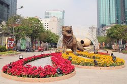 Thành phố Hồ Chí Minh khẩn trương hoàn thành đường hoa Nguyễn Huệ