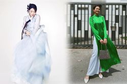 Trang phục truyền thống của các nước đón Tết nguyên đán, áo dài Việt Nam tôn dáng số 1