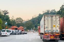 Dừng tiếp nhận phương tiện chở hàng tới cửa khẩu Lạng Sơn