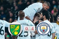 Norwich 0-4 Man City: Thắng đối thủ yếu, Man City băng băng về đích