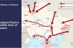 Anh tiết lộ 'bản đồ tấn công Ukraina' của Nga