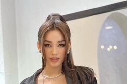 Hoa hậu Đỗ Thị Hà biến hóa phong cách với suit đen, tạo dáng 'cool ngầu' ở thang máy