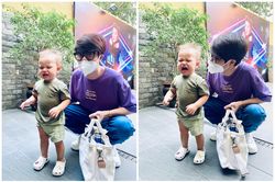 Bùi Anh Tuấn bất đắc dĩ làm bảo mẫu cho quý tử Leon nhà Hà Hồ
