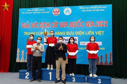 Bế mạc giải cờ vua VĐQG: Tuấn Minh, Kim Phụng vô địch cờ tiêu chuẩn