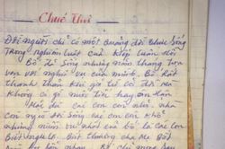 Con tìm thấy những dòng di chúc của cha từ năm 1988, tài sản để lại không tính được bằng tiền