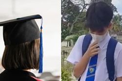 Nhóm học sinh đi thăm cô giáo sau kỳ thi tốt nghiệp trung học, ở một nơi không ai ngờ tới