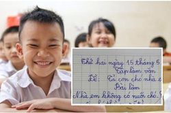 Làm văn tả chú chó nhà em, học trò tiểu học viết vỏn vẹn 2 câu khiến cô giáo 'cạn lời'