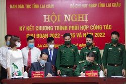 Lai Châu: Ký kết Chương trình phối hợp giai đoạn 2022-2025 giữa BĐBP và Ban Dân tộc tỉnh