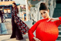 Khánh Vân đẹp lịm tim với áo dài hoàng hôn, visual xứng tầm đương kim Hoa hậu Hoàn vũ Việt Nam