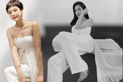 Cùng diện váy xẻ tà quyền quý, Hiền Hồ thua xa 'ngọc nữ' Hà Tăng ở thần thái cao sang