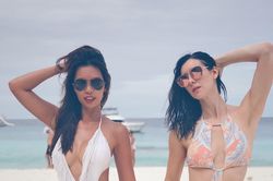 Những lần đọ dáng cực 'gắt' với bikini của Hà Anh và cựu Hoa hậu Hoàn vũ Natalie Glebova