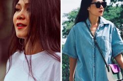 'Nữ hoàng ảnh nóng' Đinh Y Nhung - vợ Trung tá Tuất 'Bão ngầm': Tuổi 43 đặc biệt chuộng áo phông, denim cực 'hack tuổi'