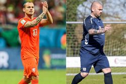 Sneijder phát phì khó tin sau khi giải nghệ