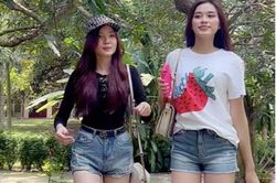 Hoa hậu Đỗ Thị Hà và người đẹp Huỳnh Thúy Vi diện sooc ngắn khoe chân dài miên man