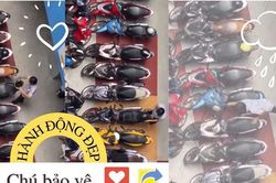 Netizen 'đứng ngồi không yên' vì hành động 'cưng muốn xỉu' này của chú bảo vệ