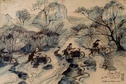 Trưng bày 42 tranh ký họa kháng chiến