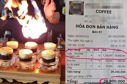 Tranh cãi nảy lửa về 4 ly cà phê 'phượng hoàng lửa' gần 29 triệu đồng ở Bảo Lộc