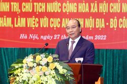 Chủ tịch nước Nguyễn Xuân Phúc thăm, làm việc với Cục An ninh nội địa