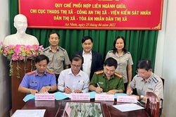 Liên ngành tư pháp thị xã An Nhơn sơ kết 6 năm thực hiện Quy chế phối hợp liên ngành