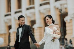 Ảnh cưới đẹp lung linh của diễn viên Việt Hoa