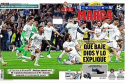 Báo Tây Ban Nha: 'Chỉ Chúa mới giải thích được vì sao Real Madrid loại Man City'