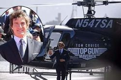 Tom Cruise lái trực thăng đến buổi ra mắt phim, nam thần một thời nay đã già