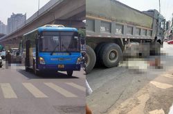 3 mẹ con đi xe máy tử vong sau va chạm với xe ben